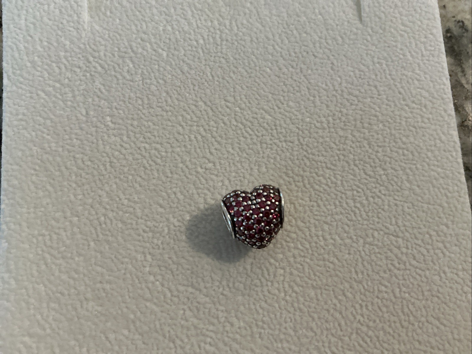 Pandora Pink Pave Heart Charm S925 ALE Sterling Silver Pink CZ Genuine