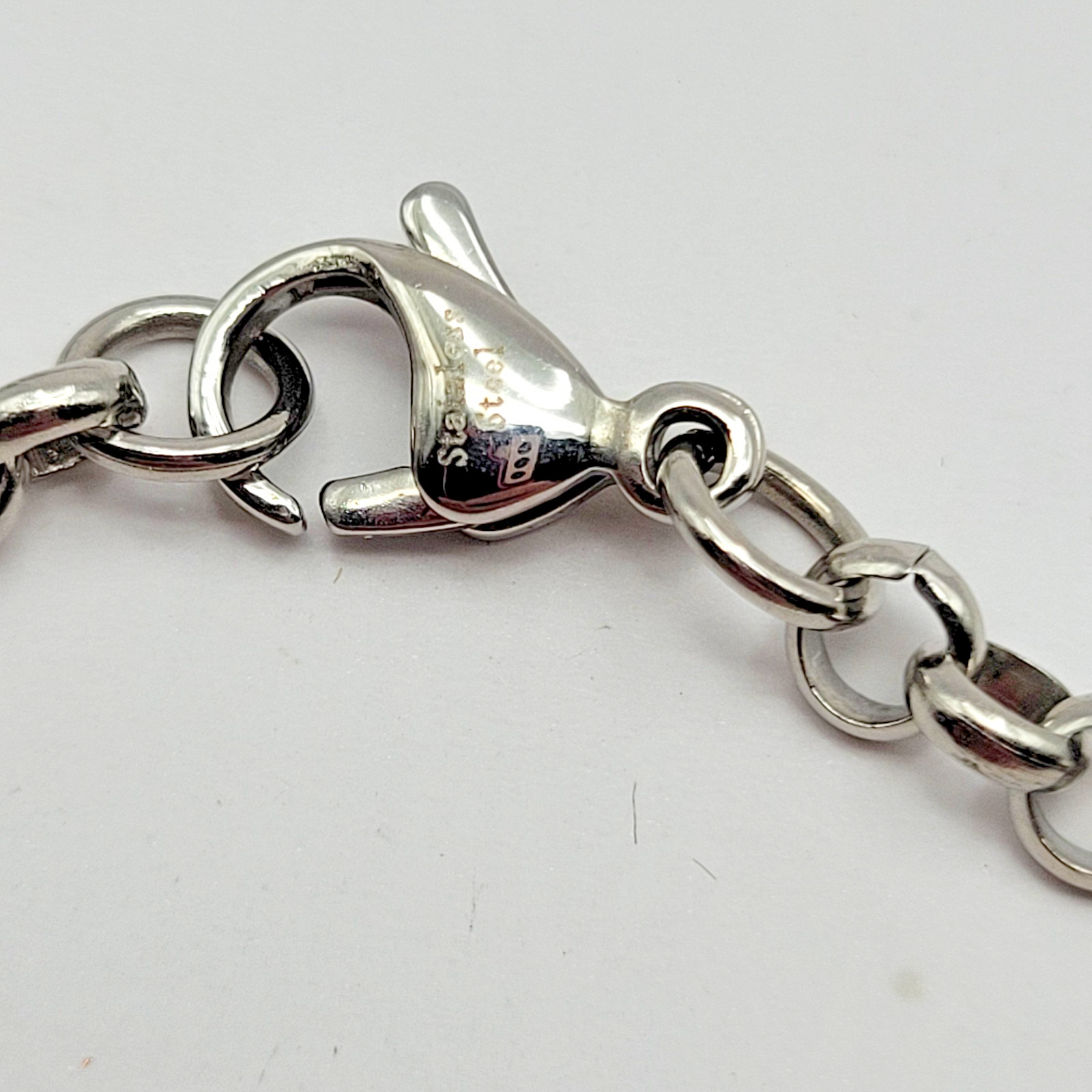 JTV Chisel Polished Stainless Steel 4.5mm Rolo Chain Necklace ~ 24″ or 36″