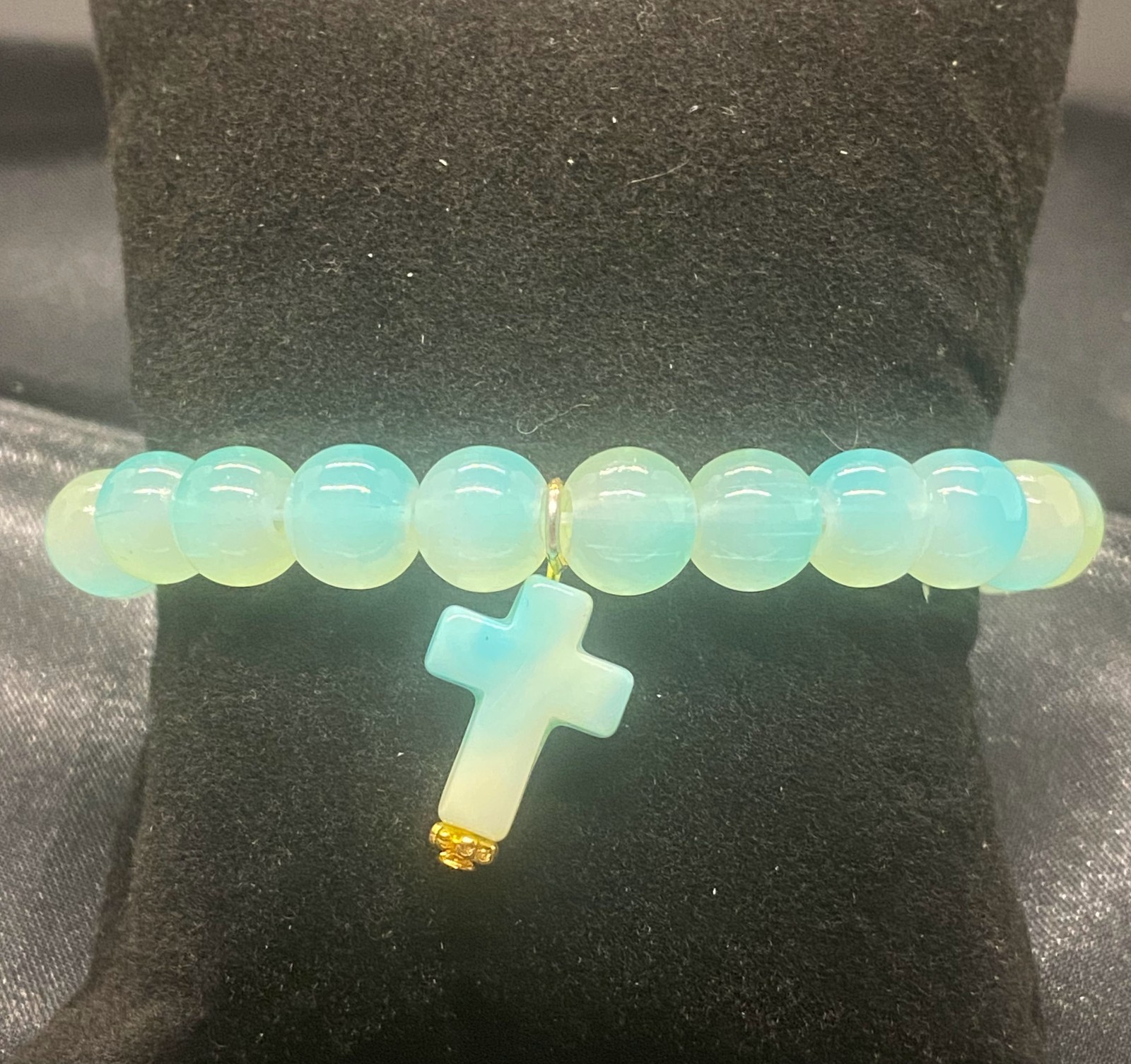 Handmade Beaded Cross Bracelet