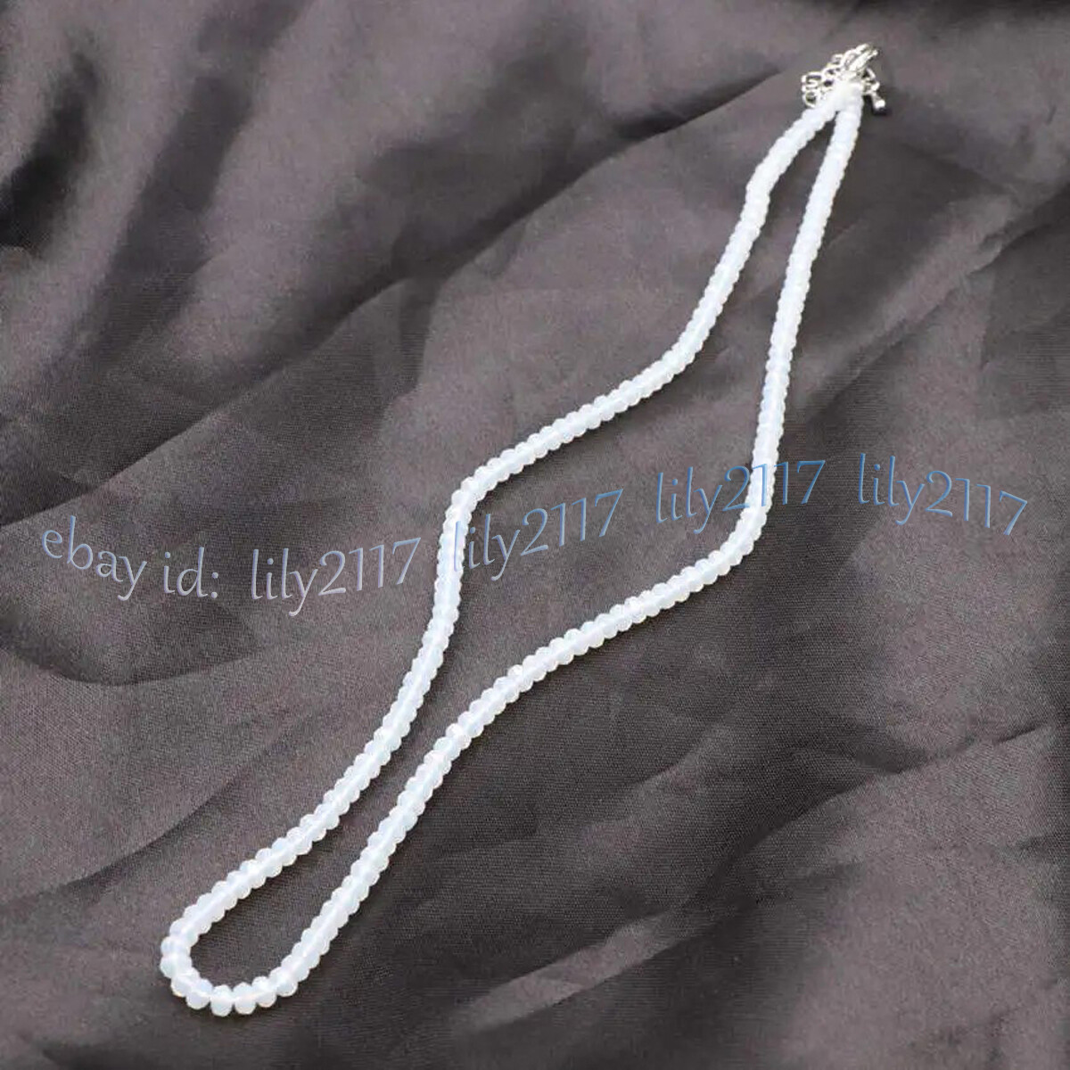 Faceted White Opal Rondelle Gemstone Beads Necklace 14-48 inches 2×4/4×6/5x8mm
