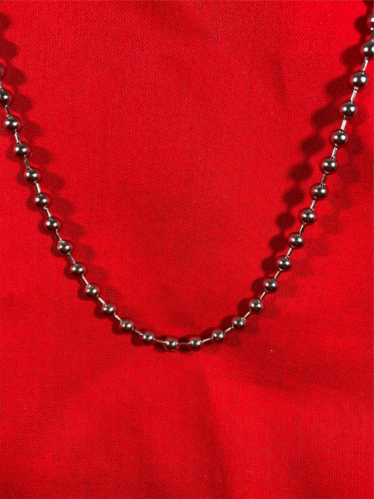 26 INCH 4mm STAINLESS STEEL SILVER BALL CHAIN WITH A MILITARY CLASP USA SELLER