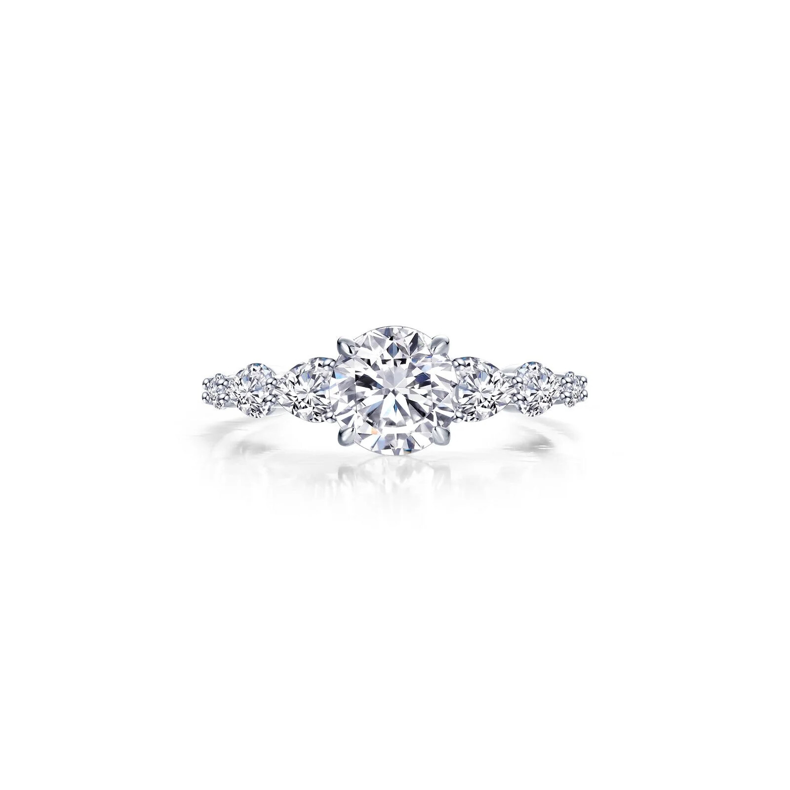 BRAND NEW Lafonn Platinum Plated 3.08CTW Solitaire Engagement Ring R0539CLP05