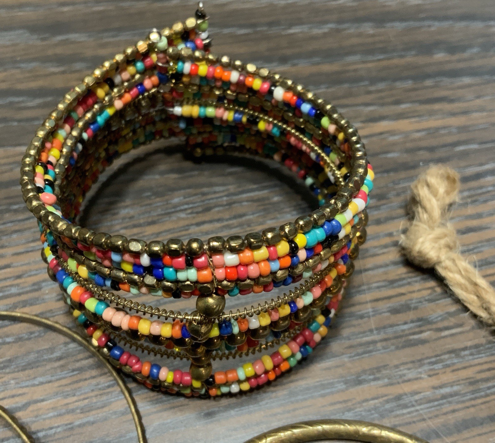 Sunsoul Bohemian Colored Turquoise Silver Wrist Bracelet Women Fits All Sizes
