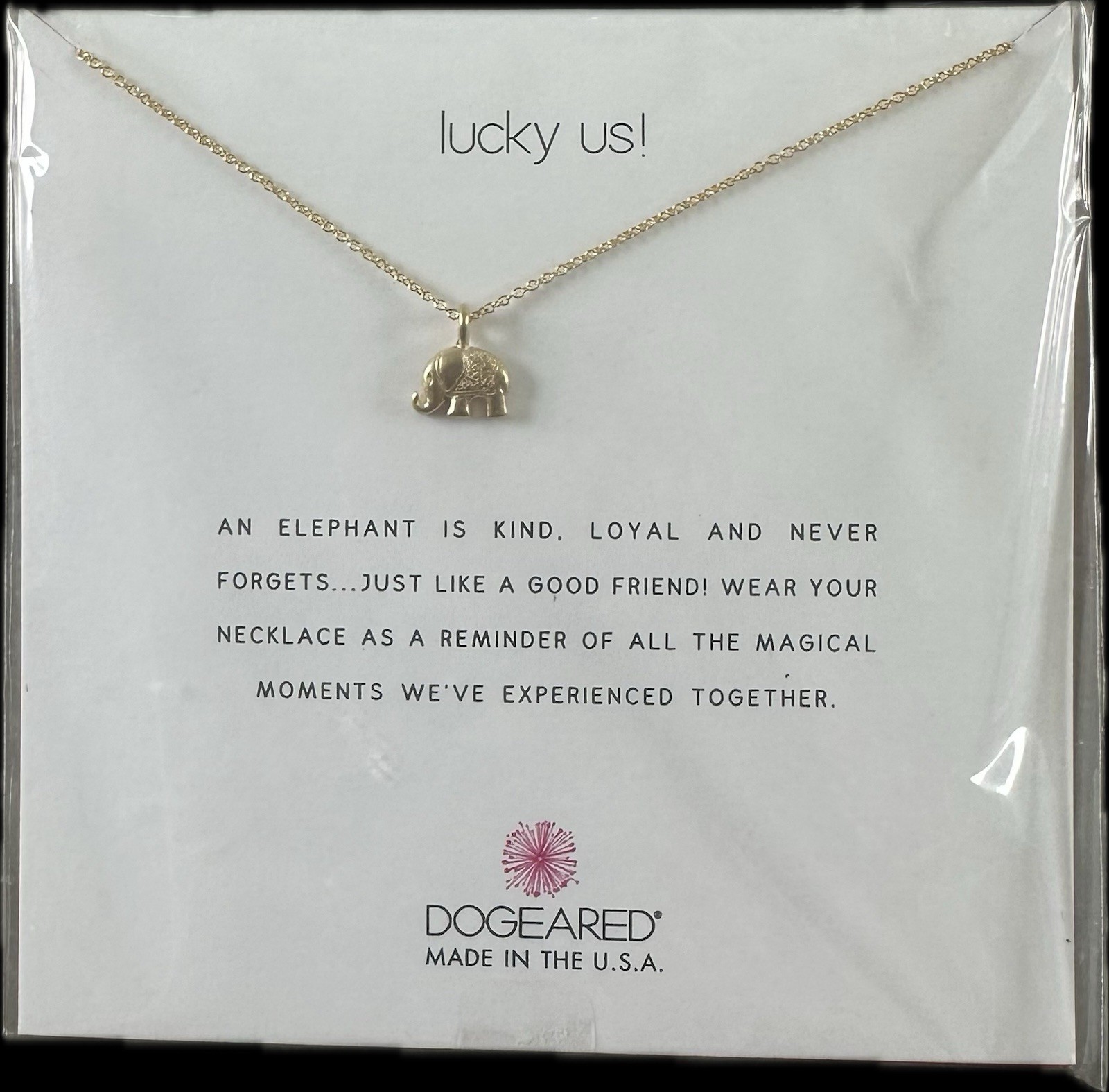 925 Silver & Gold Elephant Charm Necklace Bloomingdale’s Vintage 90’s DOGEARED