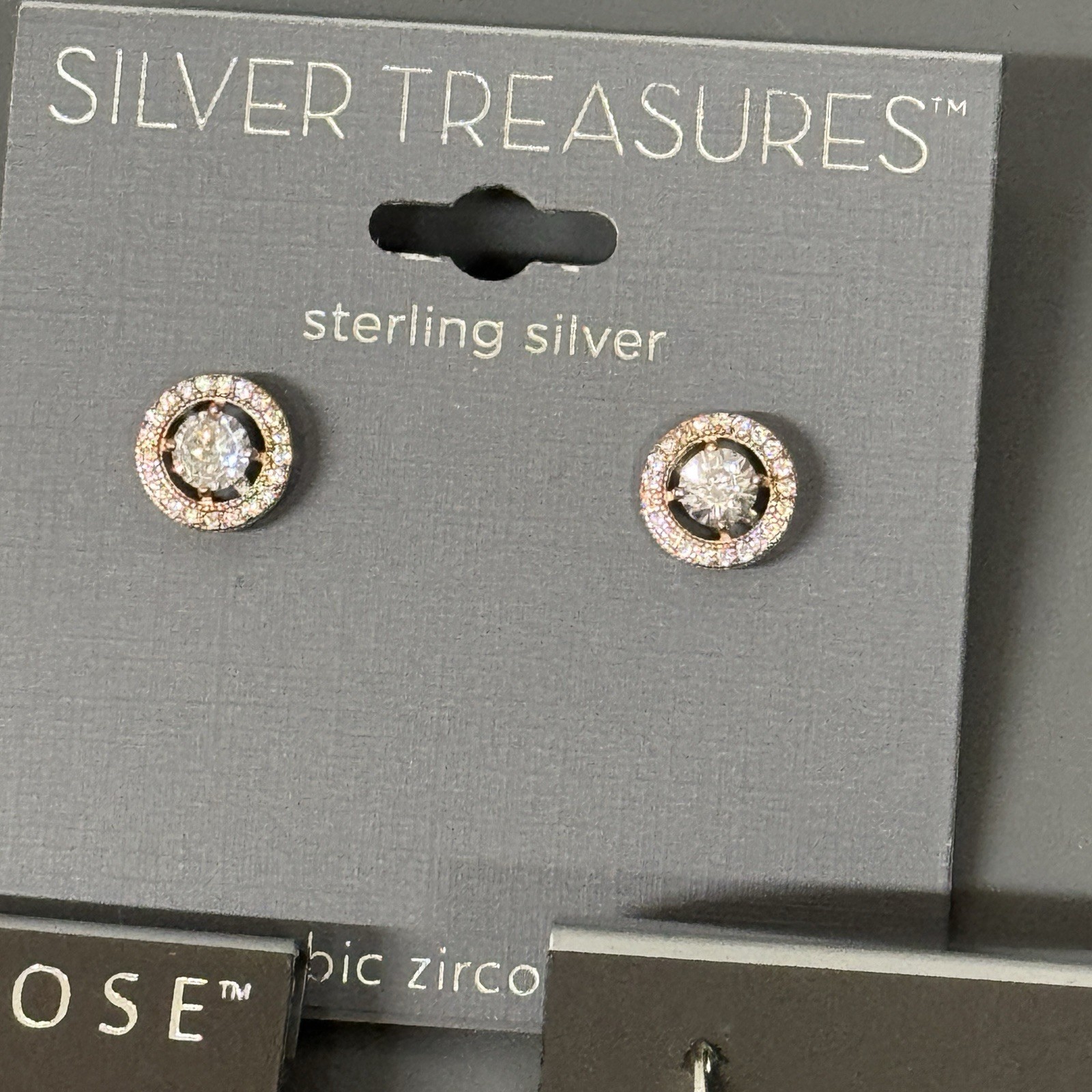Primrose Sterling Silver Hoop Earrings Studs – Silver Treasures CZ Studs Lot