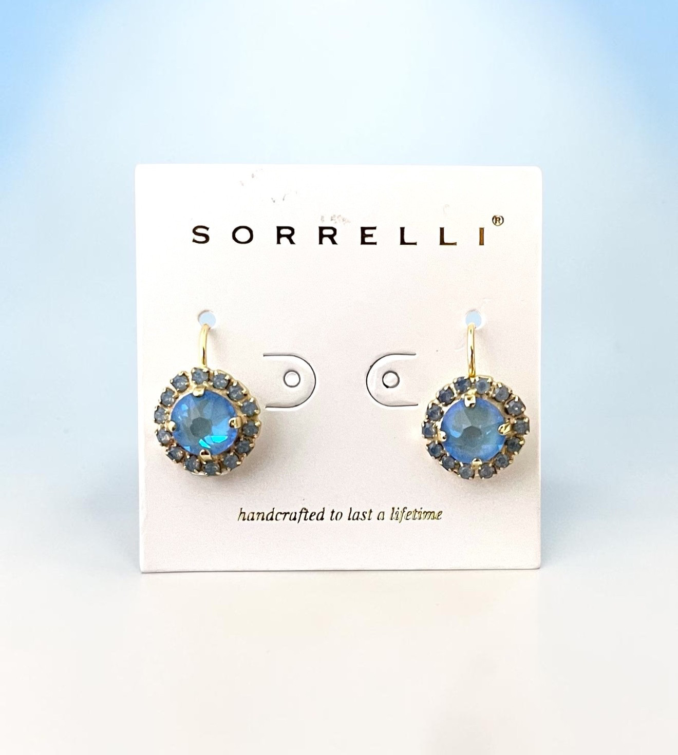 0.75” Drop Windsor Blue Collection Crystal Everyday Evening Earrings By Sorrelli