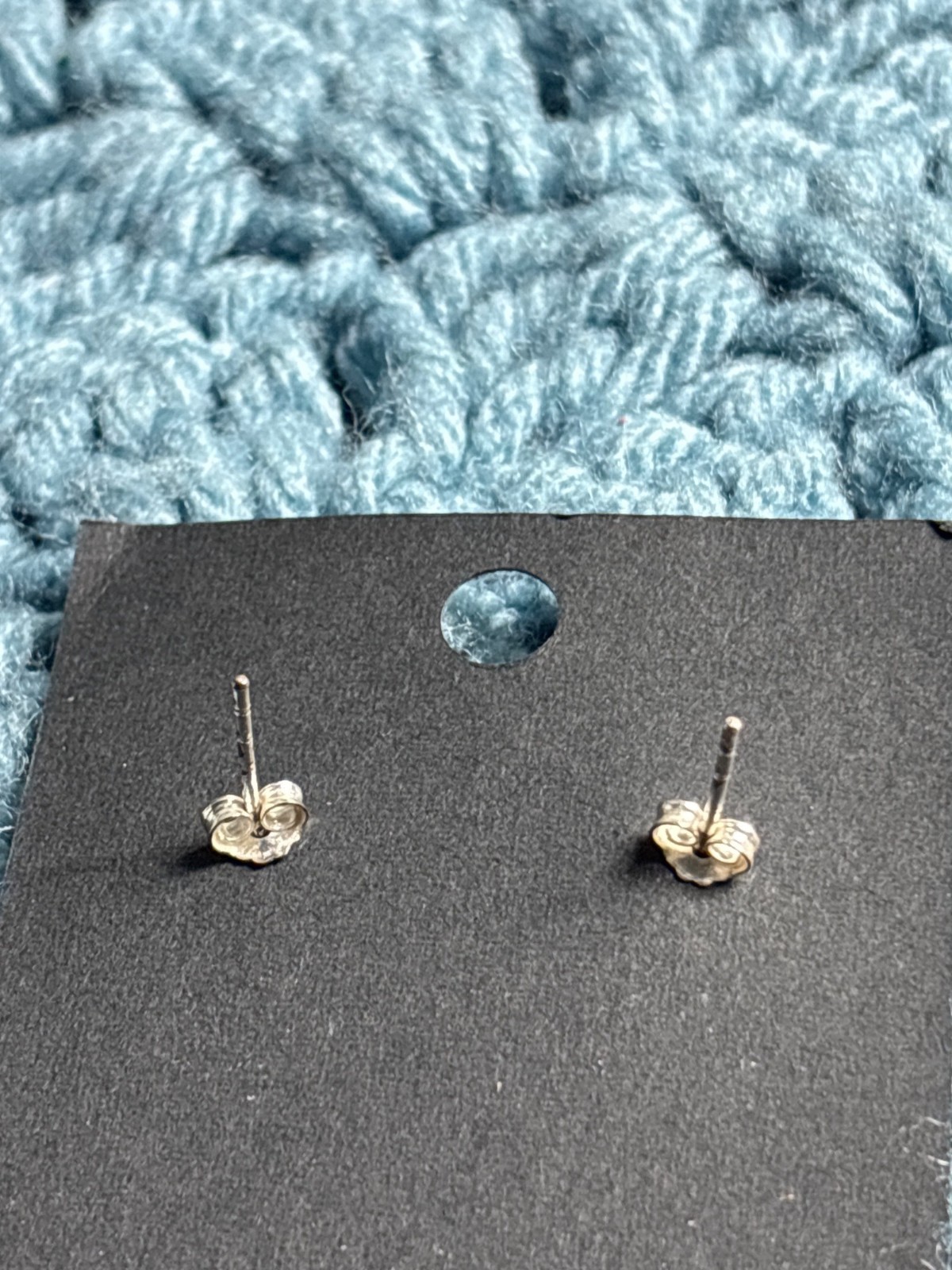 Round Clear Rhinestone Stud Earrings 3/8 inch#