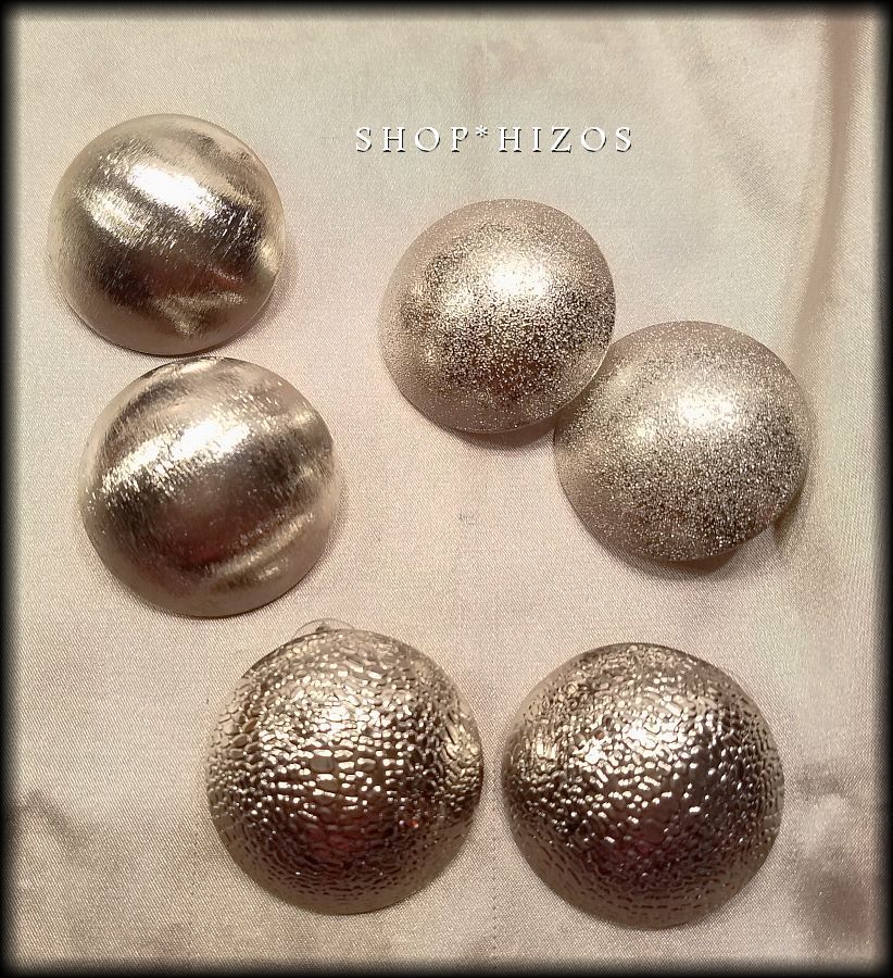 OVERSIZED RED BLACK GOLD SILVER METAL 2.5″ HALF DOME BALL STUD EARRINGS NEW