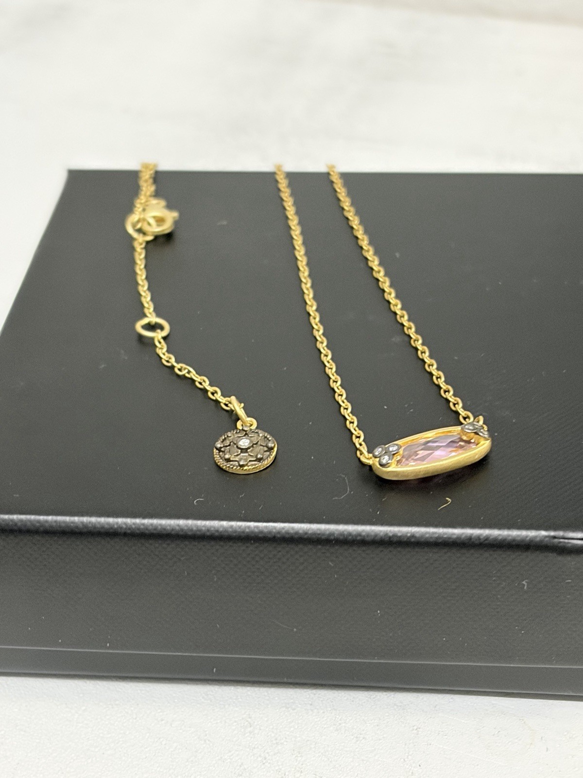 Freida Rothman Gem Pendant necklace 16” Retail $195