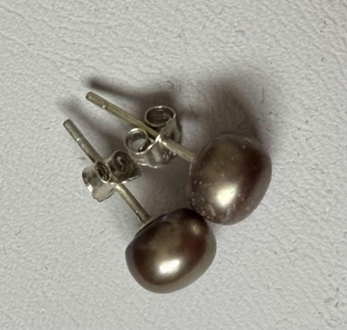 925 Sterling Silver Freshwater 6-7mm Pearl Stud Earrings Gift