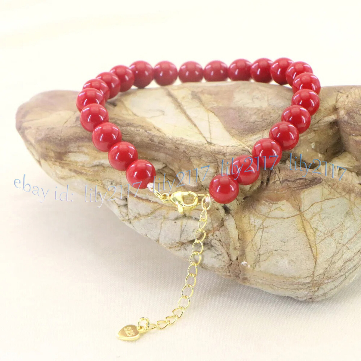 Natural Red Coral Gemstone Round Beads Bracelet 7.5” 4/6/8/10/12/14mm
