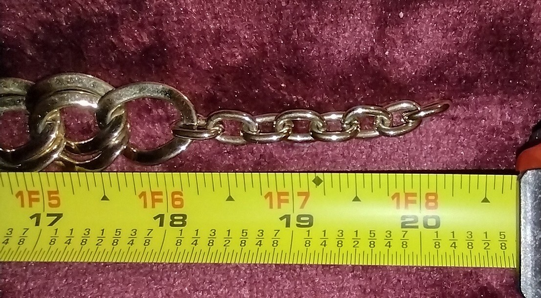 DOUBLE CURB LINK CHAIN GOLD TONE NECKLACE FASHION COSTUME 20 INCH UNMARKED