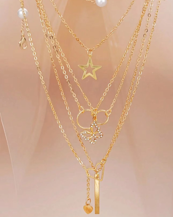 86pcs Elegant Pearl Jewelry Set Necklace Earrings Rings Bracelet Daily Wear Gift
