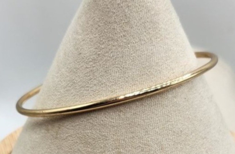 Gold-Plated Open Cuff Bracelet With Round Metallic & Crystal Accents