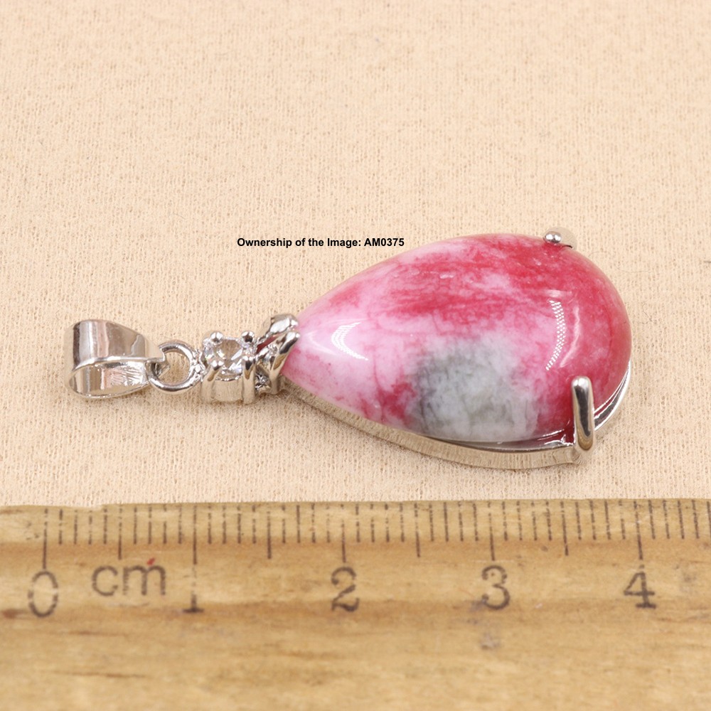 NEW White Alloy Heating Jade Pendant For Women Men Pink Jade Pendant
