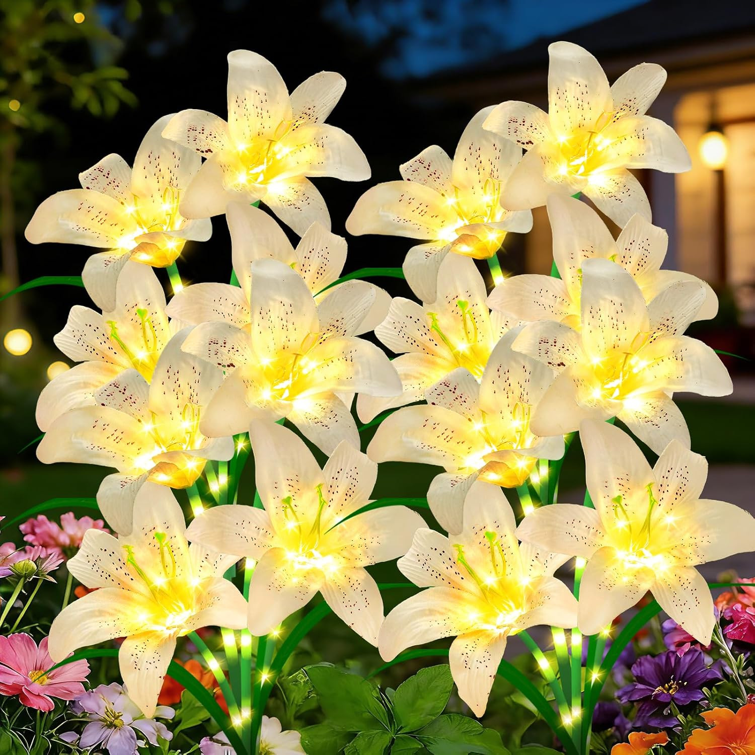 Solar Lights Outdoor, Gift for Women Mom Grandma Wife Daughter Friends, 4 Pack 1