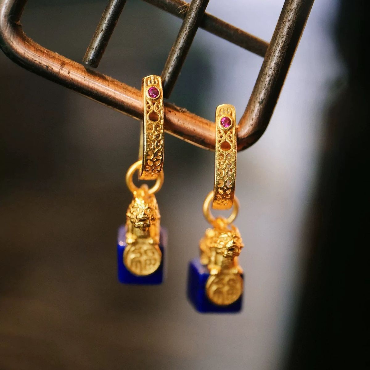 Lucky Pixiu Earrings Elegant New Chinese Style Vintage Style Jewelry