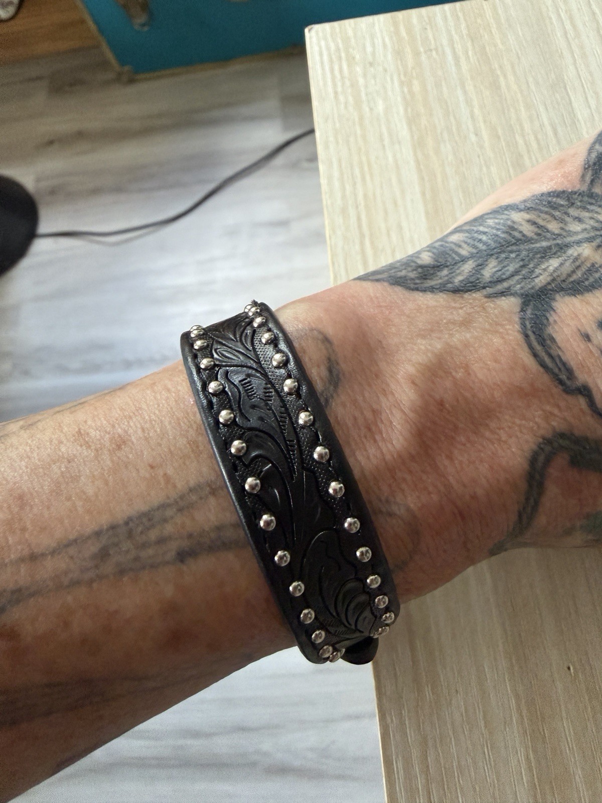 Brighton Sierra Bandit Bracelet Jf0143 Black Leather Silver Plated