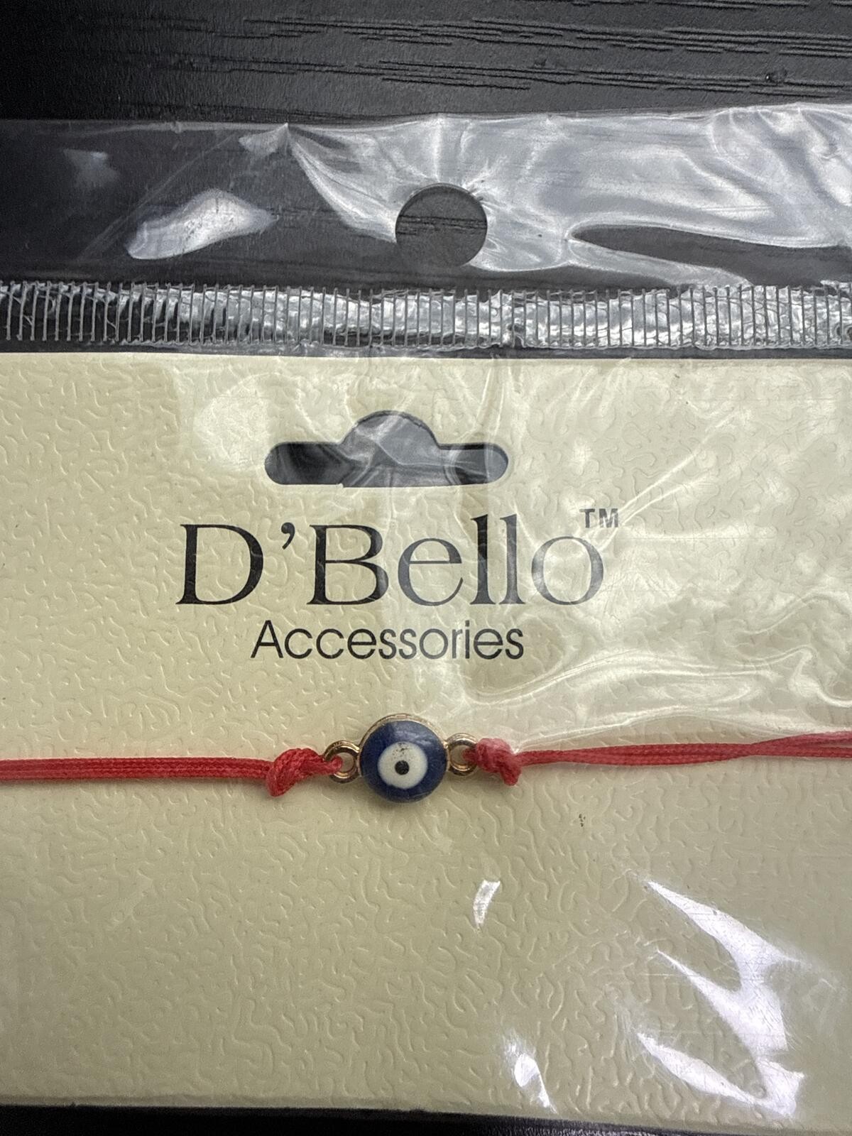 D’Bello Accessories Red Cord Evil Eye Bracelet
