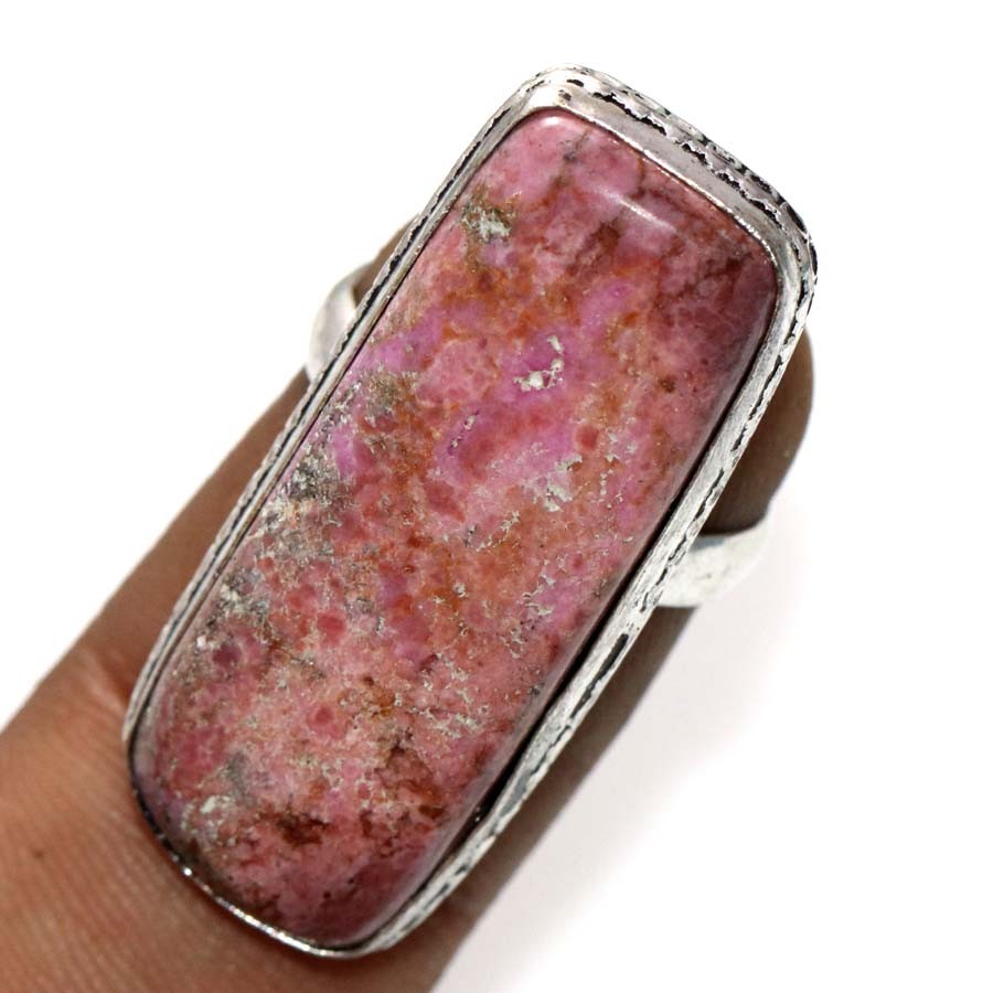 Cobalt Calcite 925 Silver Plated Ring US 7.5 Amazing Gift Most Beautiful JW