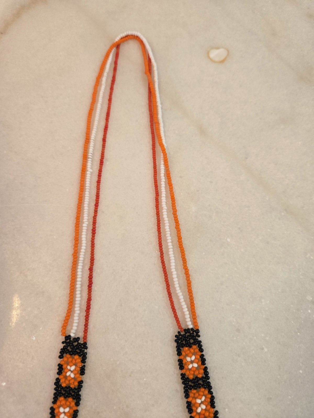 Handmade Beaded Blue Deer Peyote Necklace
