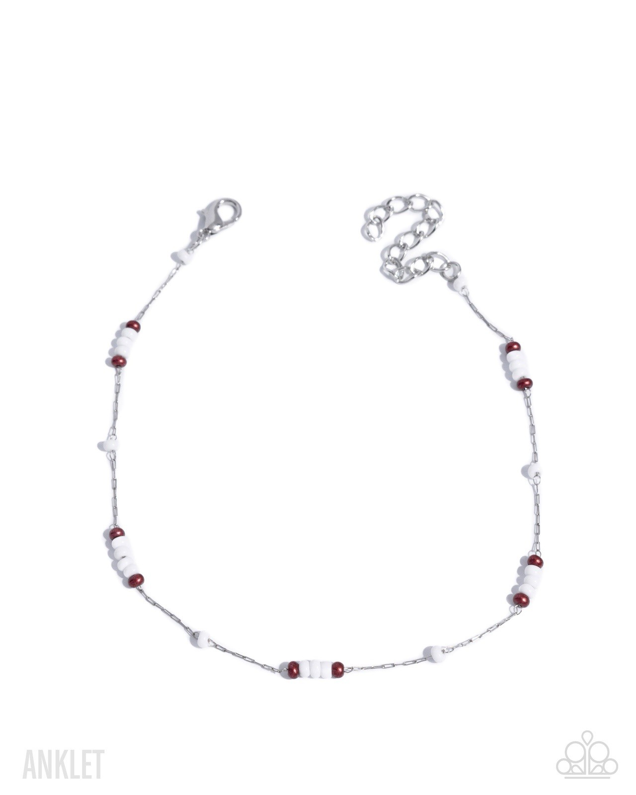 Delightfully Delicate – White Paparazzi Anklet