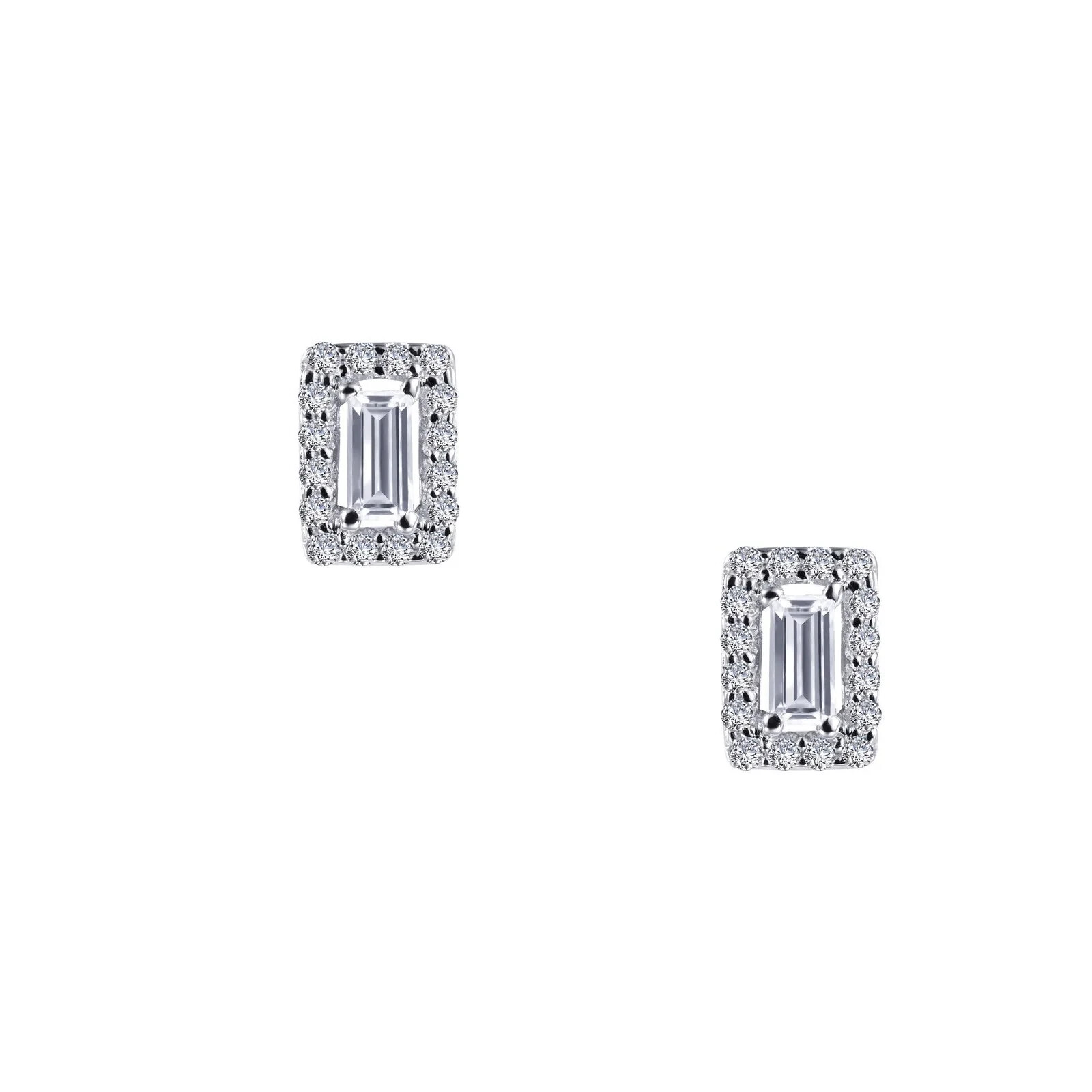 BRAND NEW Lafonn Platinum Plated 0.52CTW Diamond Halo Stud Earrings E0325CLP00