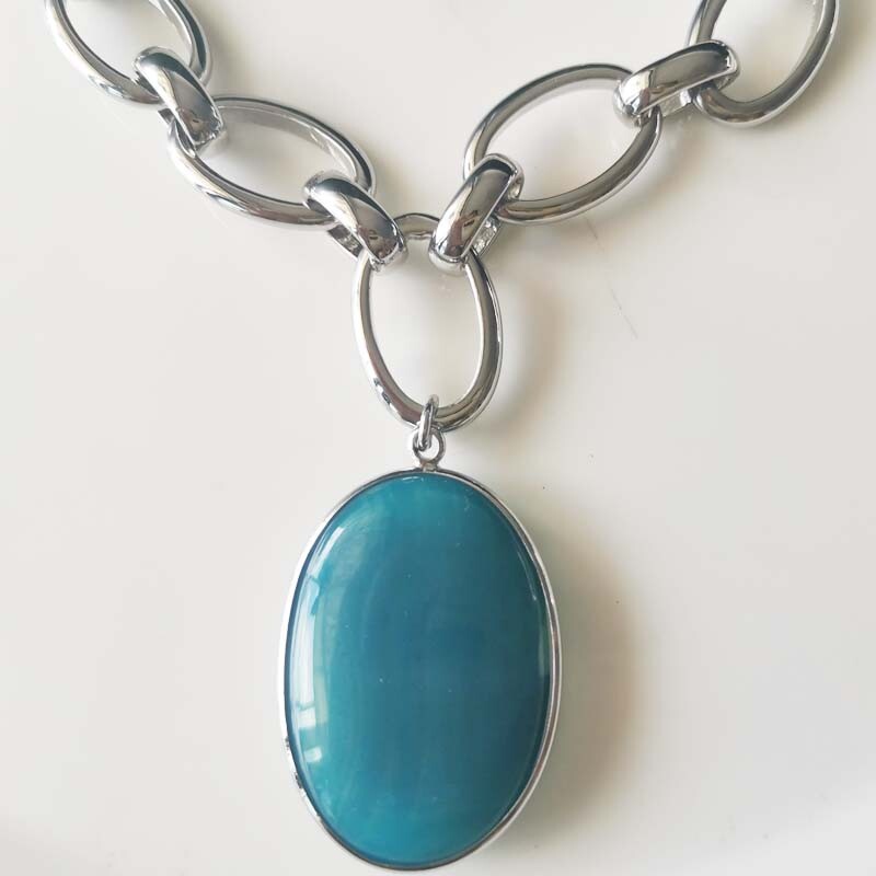 New White House Black Market Oval Pendant Necklace Gift Fashion Women Jewelry