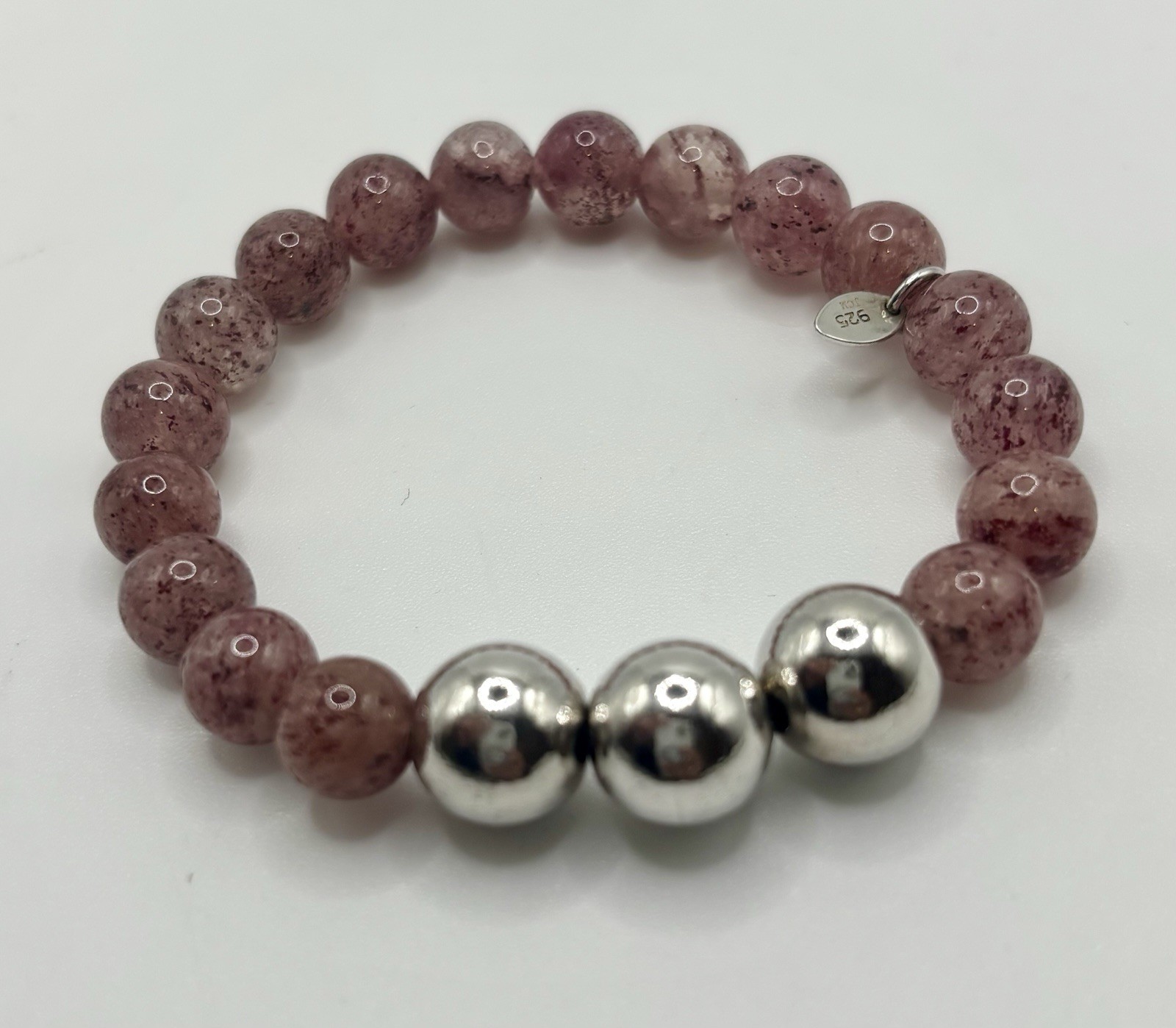 Strawberry Quarts 925 JCM bracelet