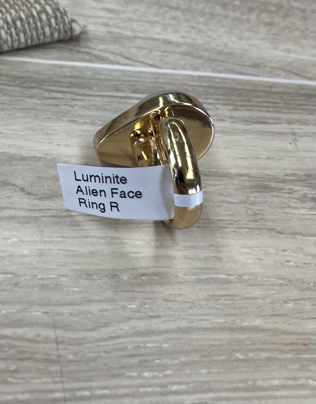 NWT Charles Albert Alchemia Adjustable Luminite Alien Face Ring