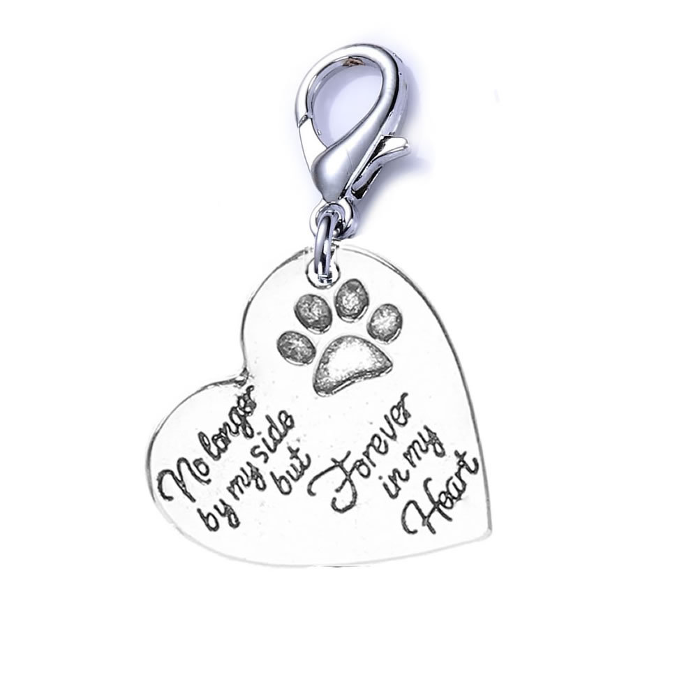 Loss of Pet Memorial Charm Dog Cat “No longer by my side but forever on my mind