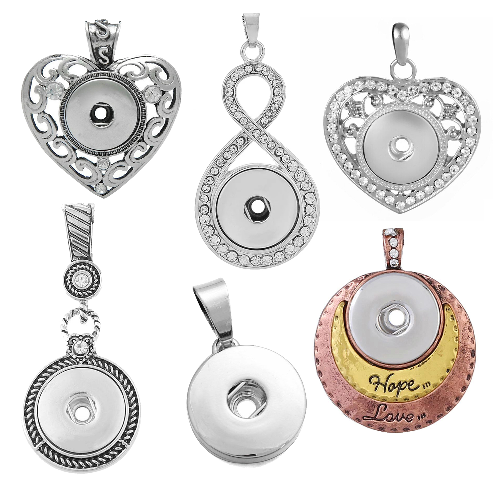 Snap Jewelry Ginger Charm Pendant Fits 18MM 20MM Custom Necklace Snap Buttons
