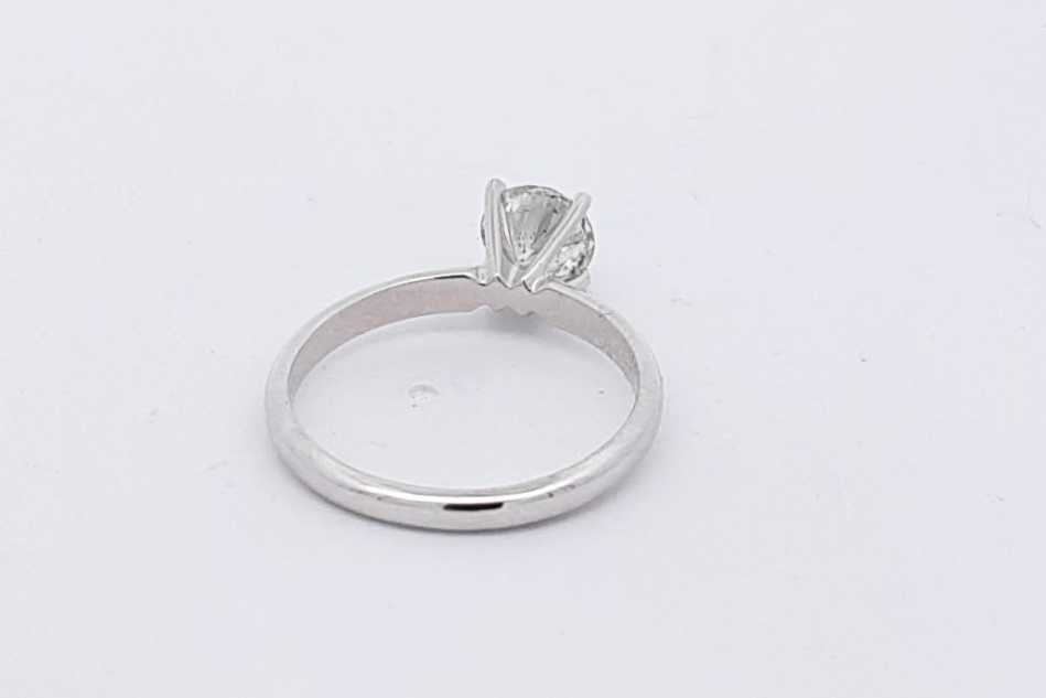 0.96ctw Diamond Ring In 14k White Gold 2.5 Grams Size 6.75 Eb0226lcxzsa