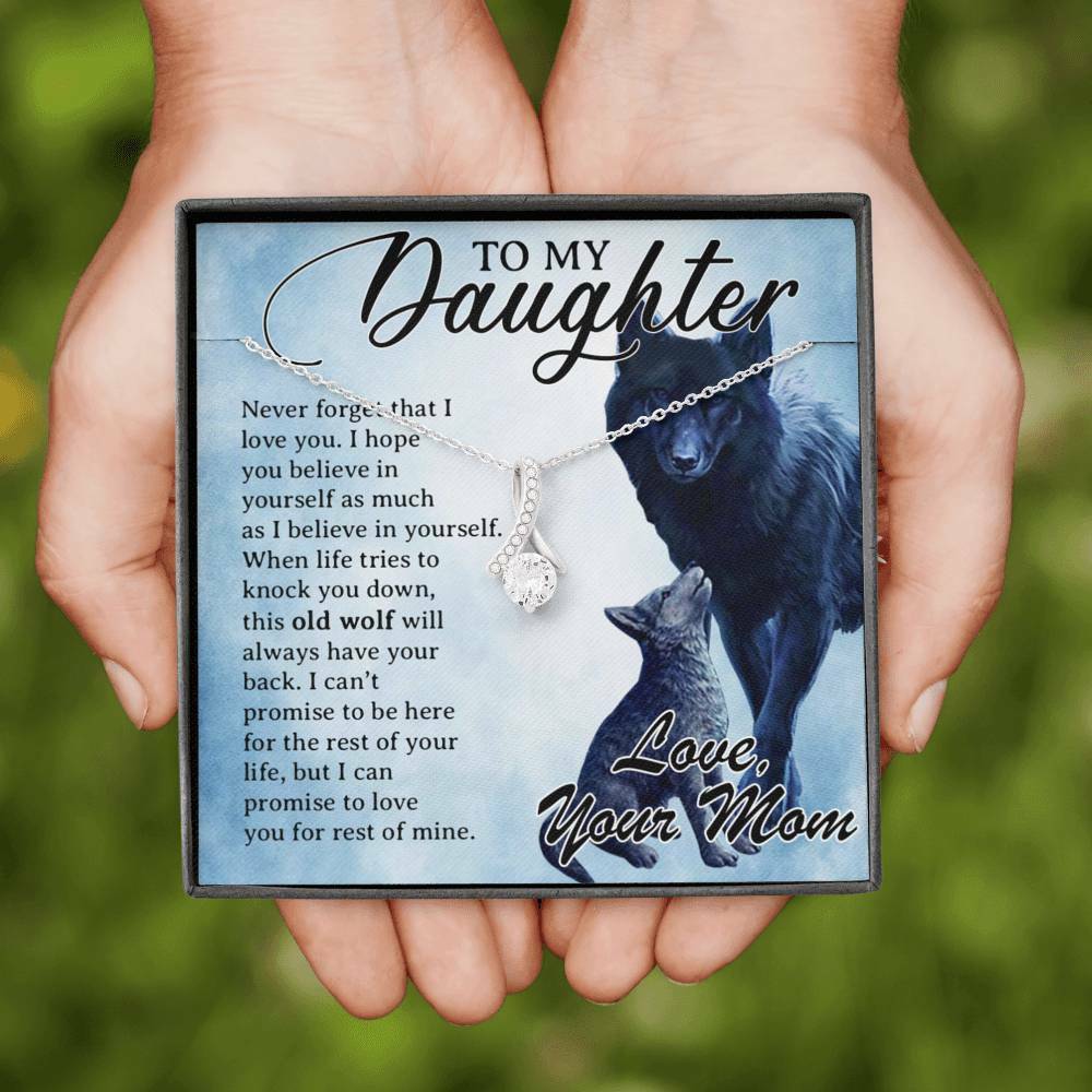 To My Daughter Necklace, Daughter Father Necklace, Daughter Gift from Mom