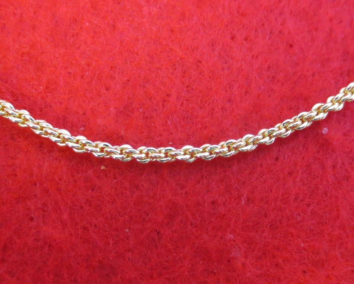 14 KT GOLD EP 30″ 1.4MM ROPE CHAIN NECKLACE
