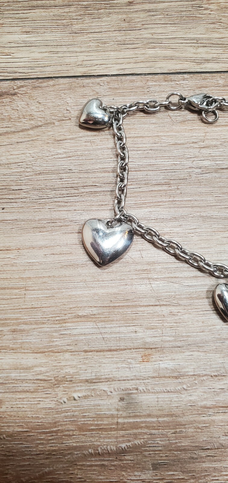Chisel Stainless Steel Polished Heart Bracelet