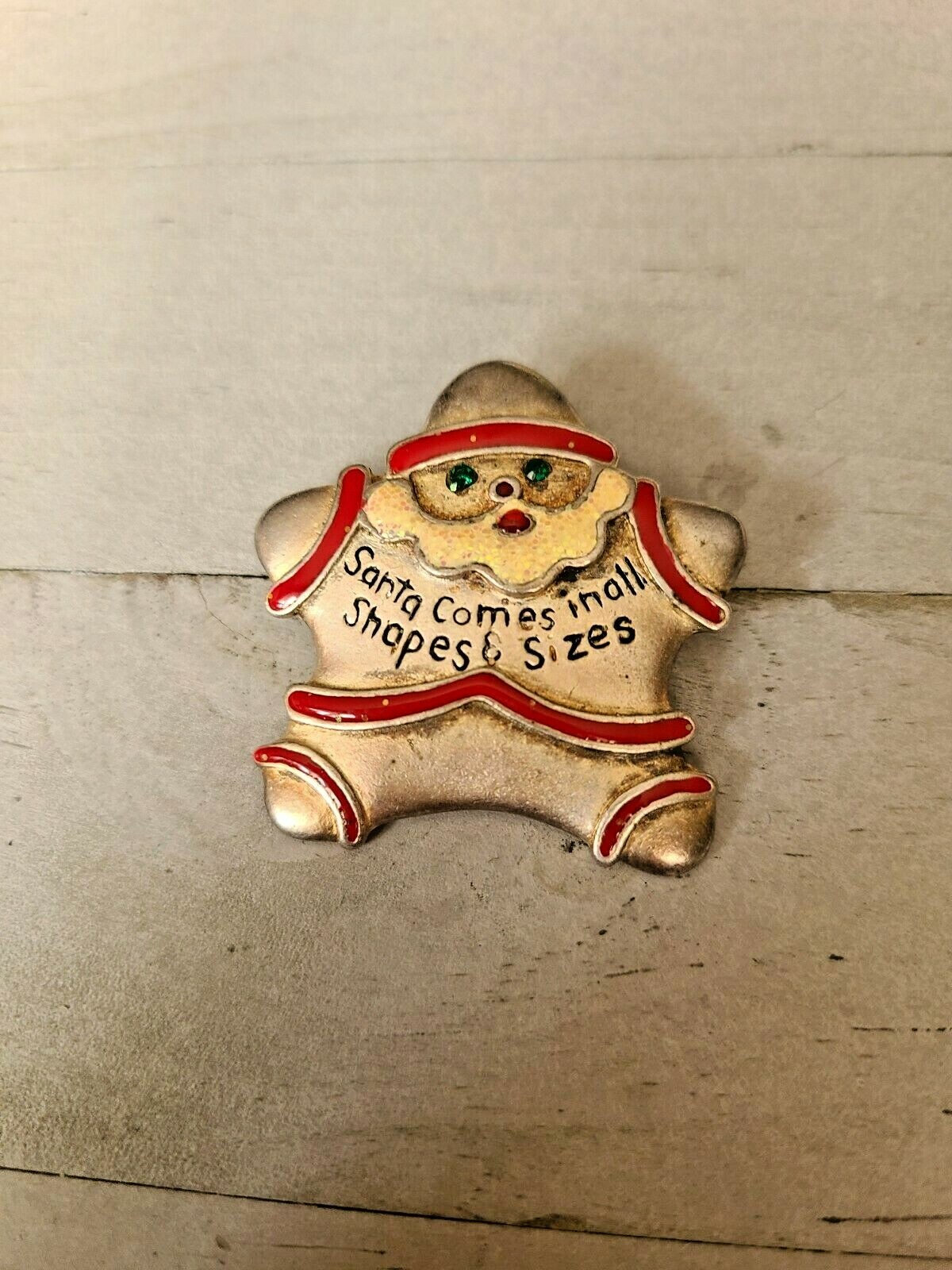Nice Silver Santa Ornament Santas Comes in all Shapes and sizes C-010