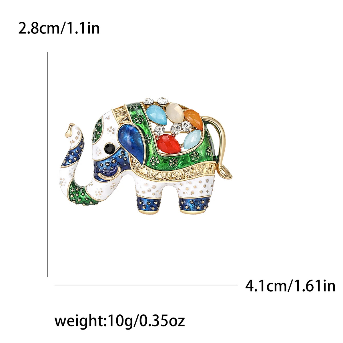 Luxury Elephant Brooches Beautiful Glass Animal Pins for Women Men Gift Hot Sale