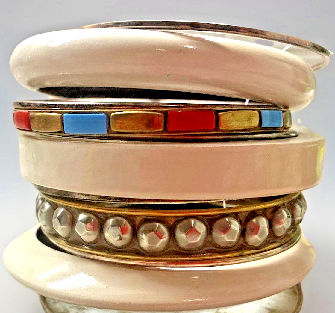 Antika Collection Bangle Bracelets Set of 11 Acrylic 9.5” India New Sealed