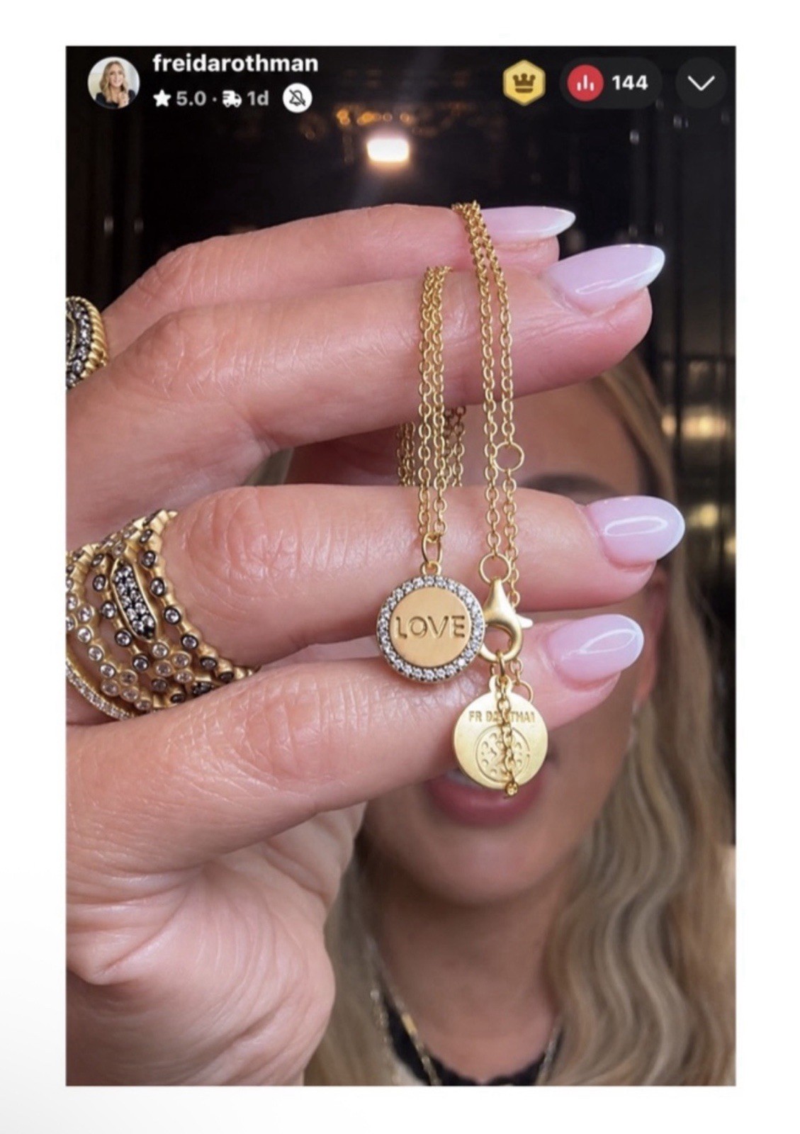 Freida Rothman FRSENTIMENTS THE LOVE PENDANT NECKLACE