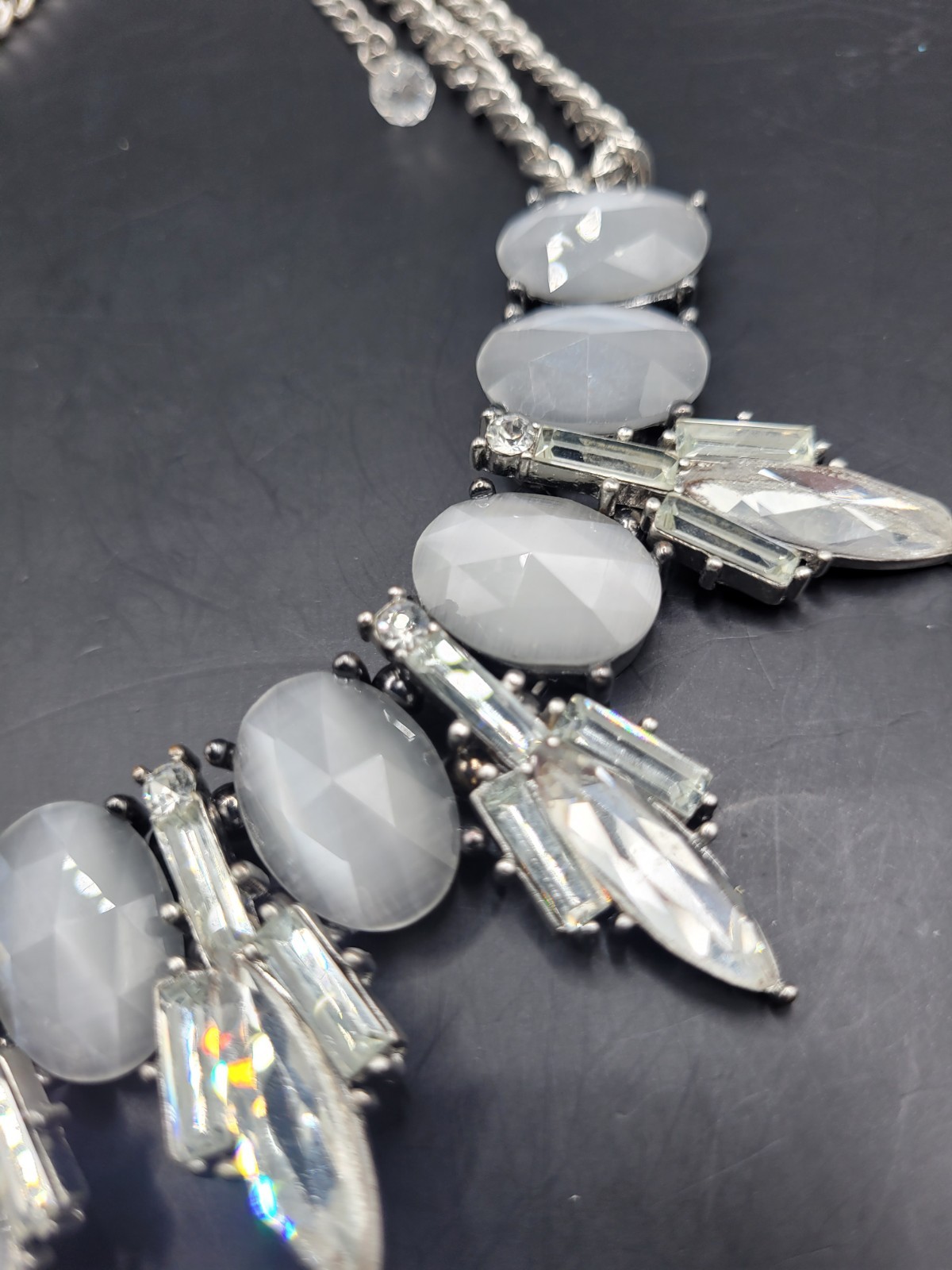 white house black market necklace Art Deco Crystal Pointy