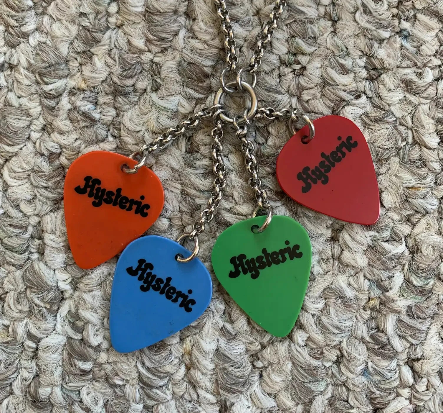 Hysteric Glamour Guitar Pick Charm Necklace
