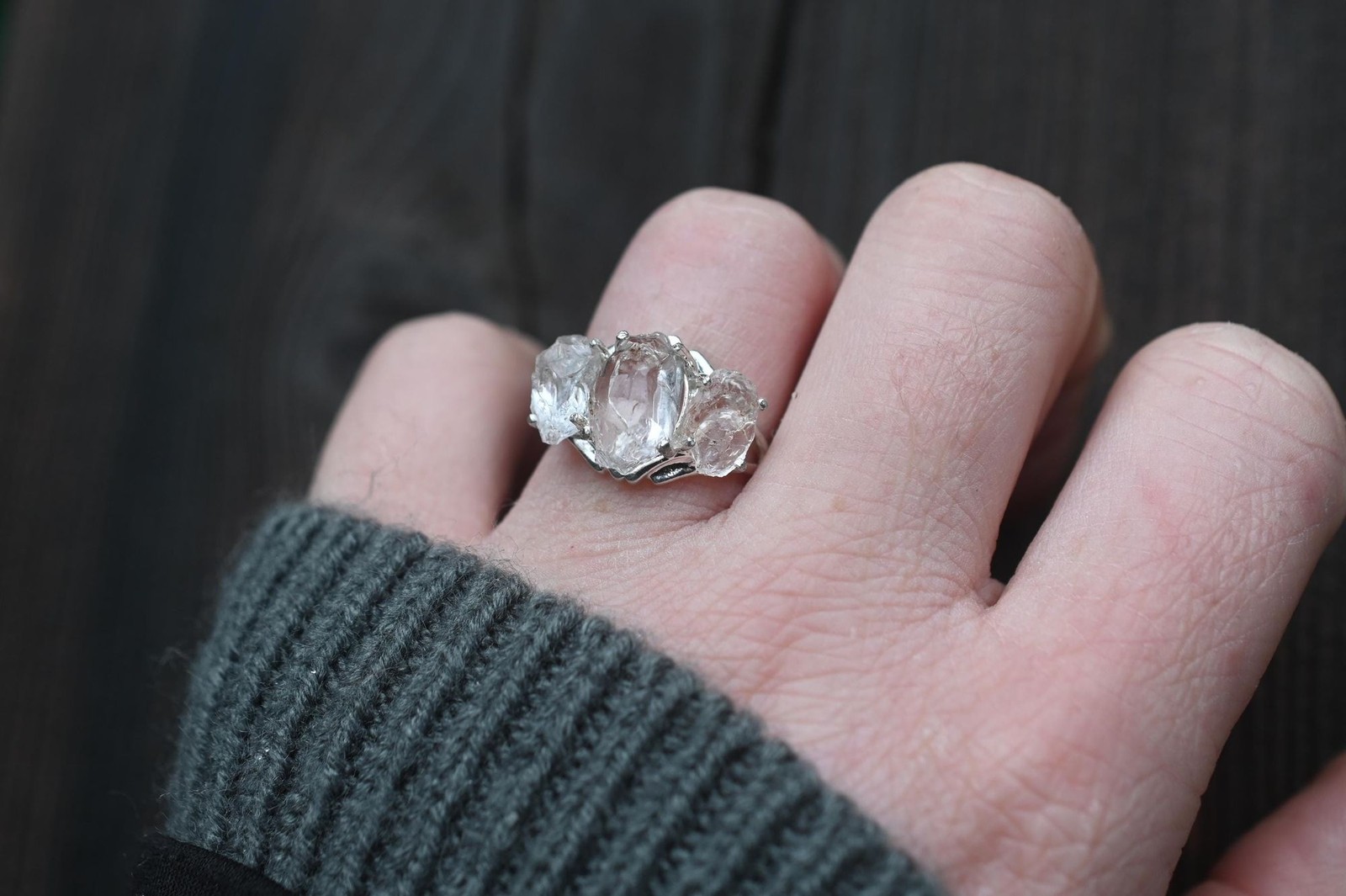Engagement ring Lake county diamond sterling silver size 3 4 5 6 7 8 9 10 11 12