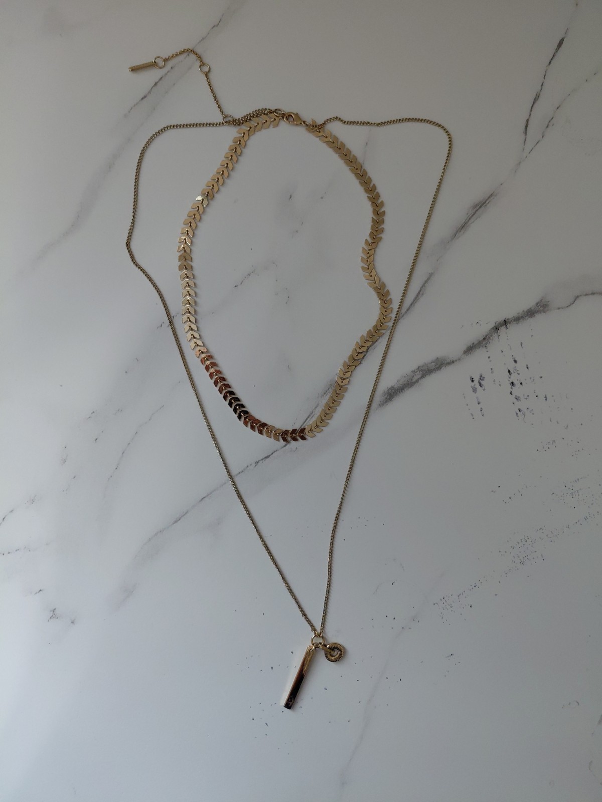 2 Nine West Gold Chains With pendant With 2 Adjustable locks For Different Sizes