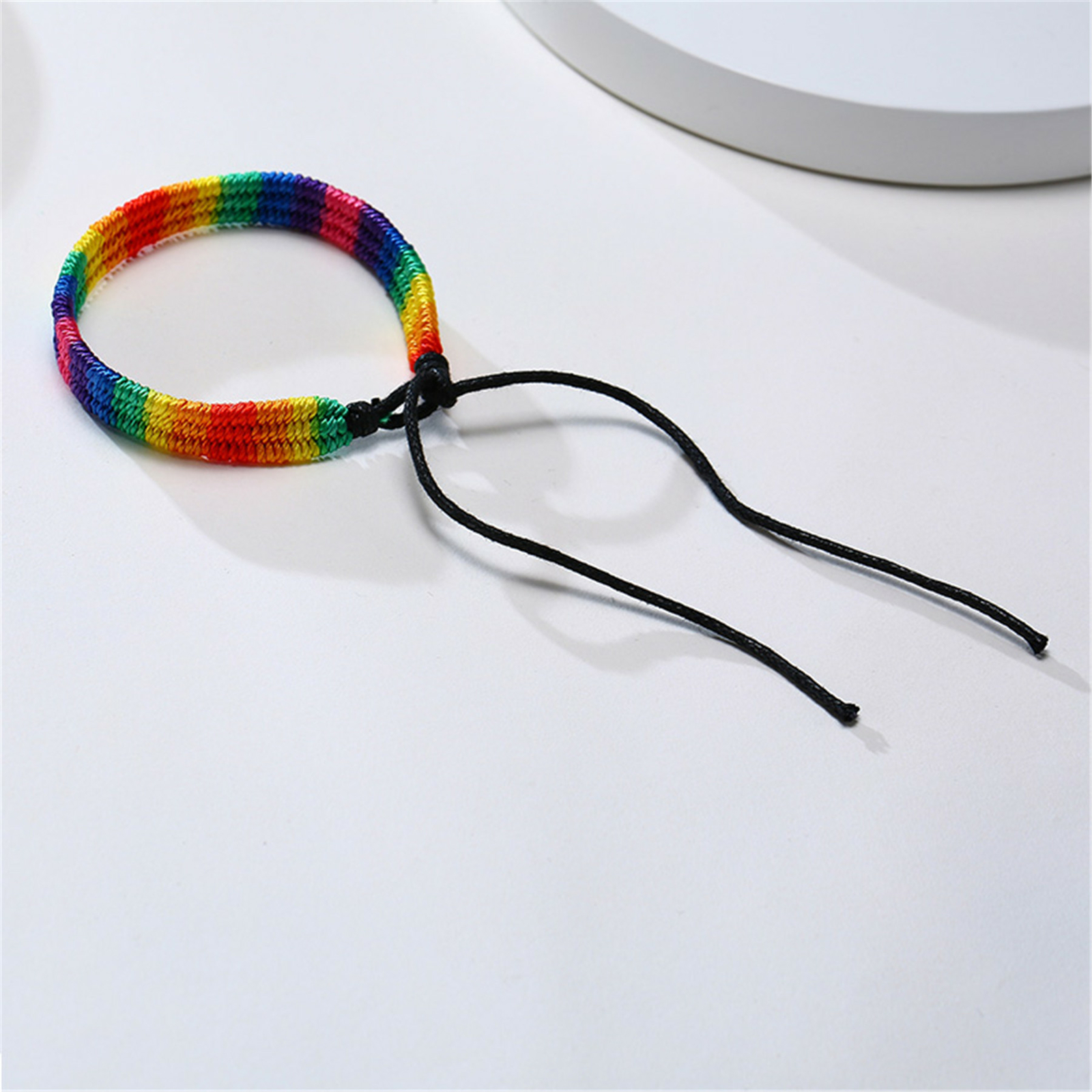2pcs Rainbow LGBT Lesbian Gay Pride Friendship Briaded Rope Adjustable Bracelets