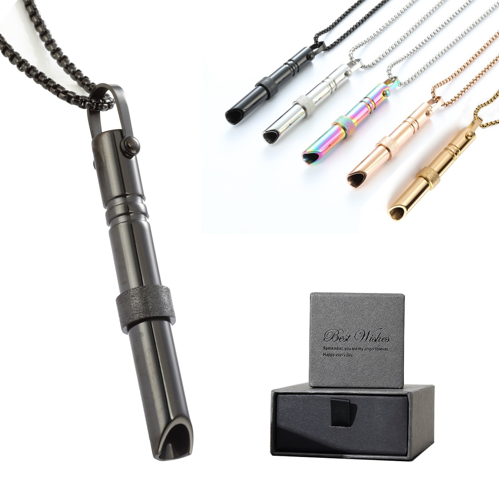 Anxiety Breathing Necklace for Meditation Mindfulness StressRelief Tool+Gift Box