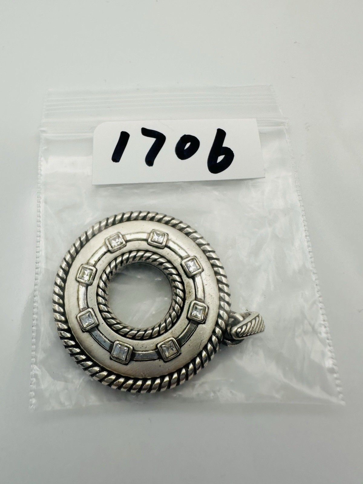 Brighton torus double sided circle pendant