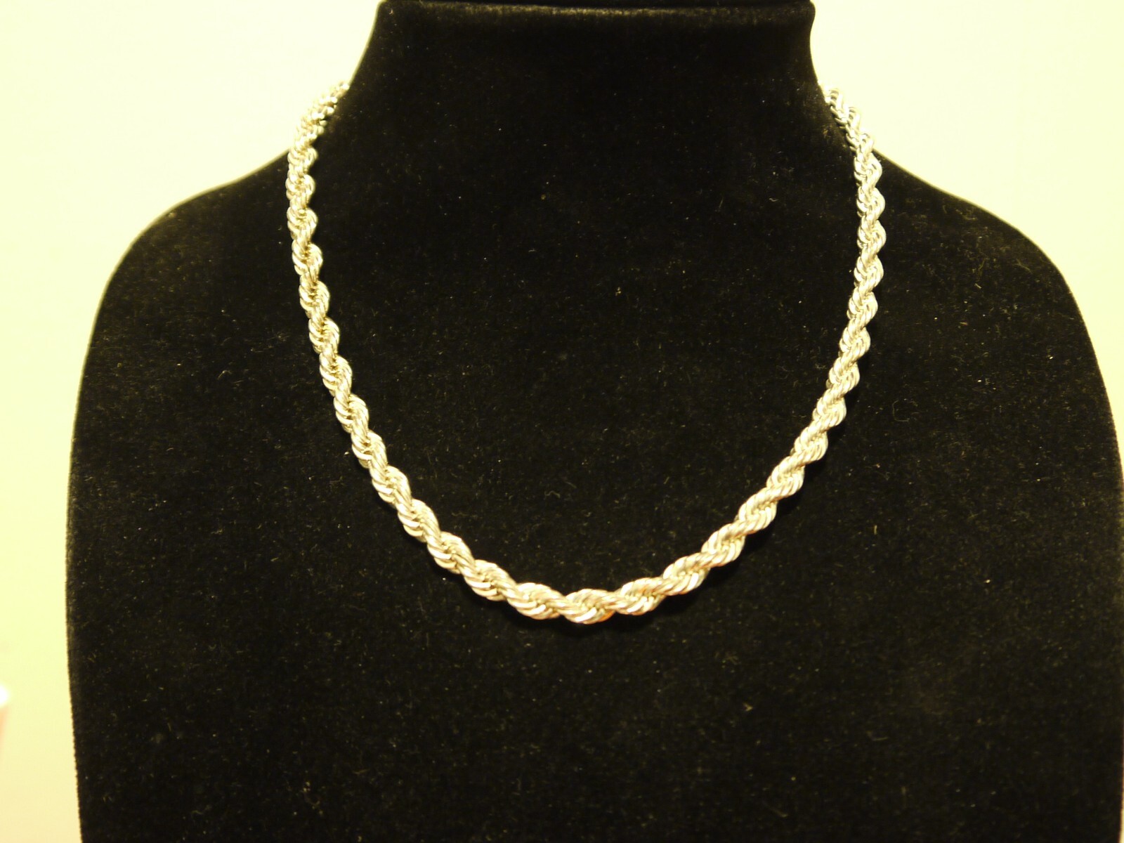 925 Sterling Silver Diamond Cut Rope Chain Necklace .925 Italy All Sizes