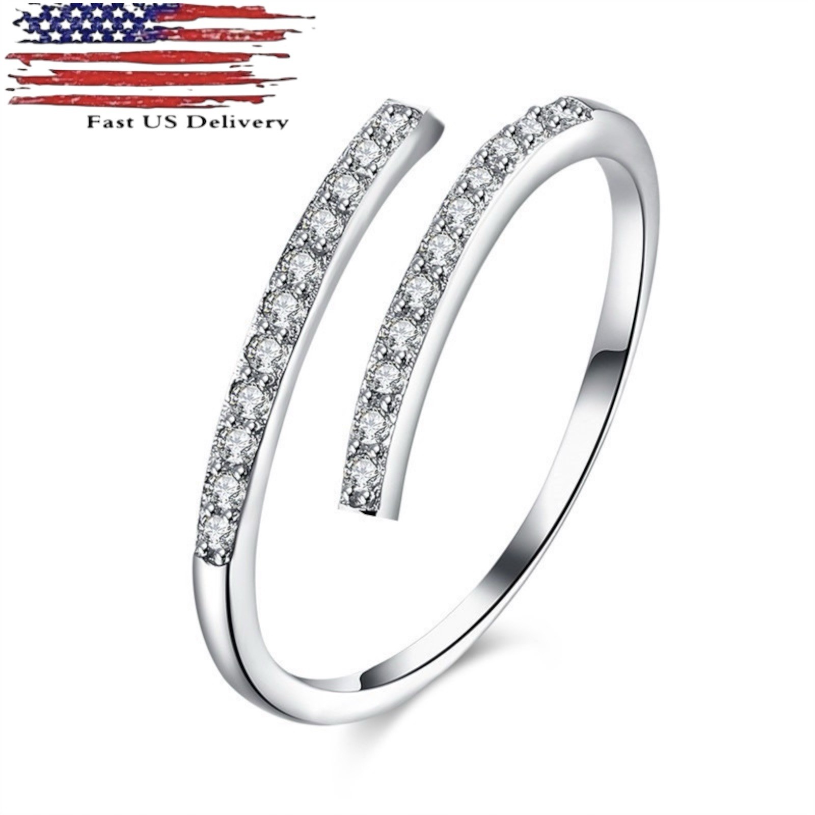 Adjustable Open Size Toe Ring Silver Plated Various Designs Lab-Created A81
