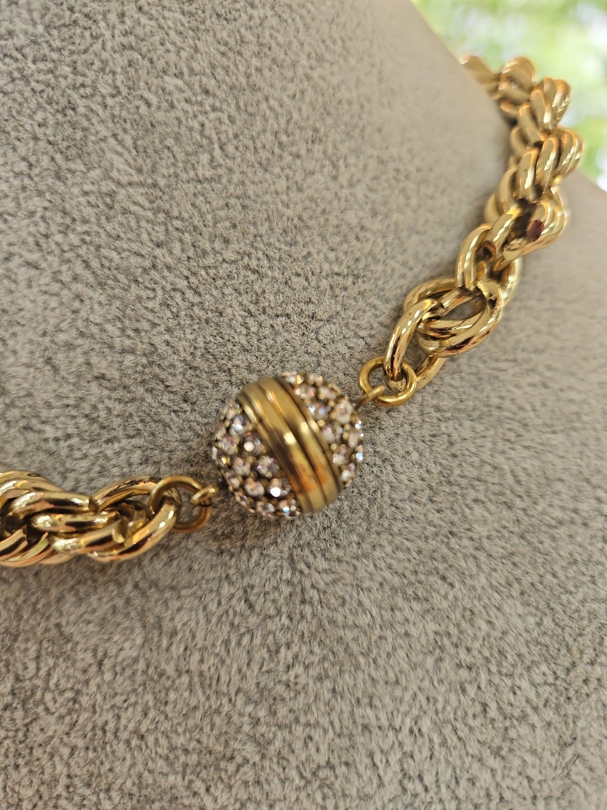 Heidi Daus Snap-Apart GOLD Necklace With Tassel